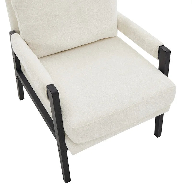 Fauteuil d'appoint rembourré en chenille Kelly de style moderne du milieu du siècle de Roundhill Furniture