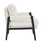 Fauteuil d'appoint rembourré en chenille Kelly de style moderne du milieu du siècle de Roundhill Furniture