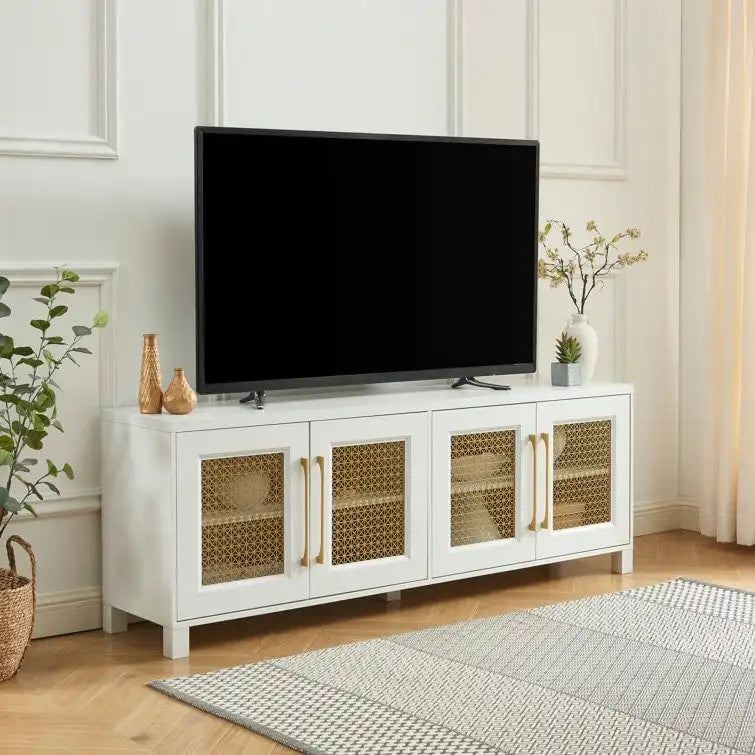 Meuble TV en bois 69,5 cm, console multimédia, centre de divertissement