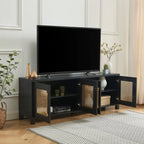 Meuble TV en bois 69,5 cm, console multimédia, centre de divertissement