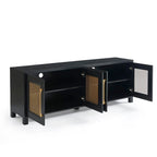 Meuble TV en bois 69,5 cm, console multimédia, centre de divertissement