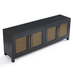 Meuble TV en bois 69,5 cm, console multimédia, centre de divertissement