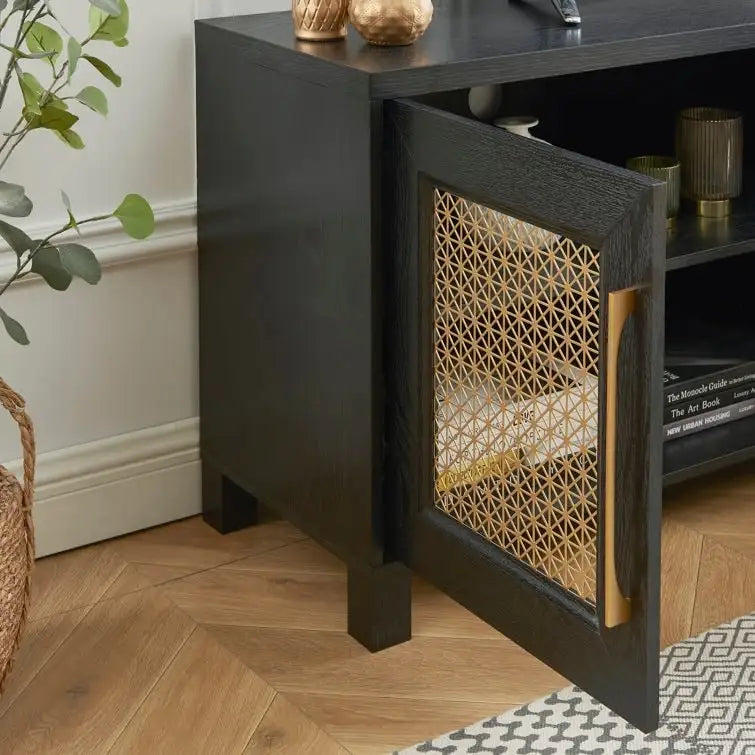 Meuble TV en bois 69,5 cm, console multimédia, centre de divertissement