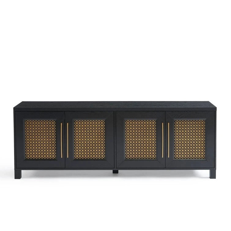 Meuble TV en bois 69,5 cm, console multimédia, centre de divertissement