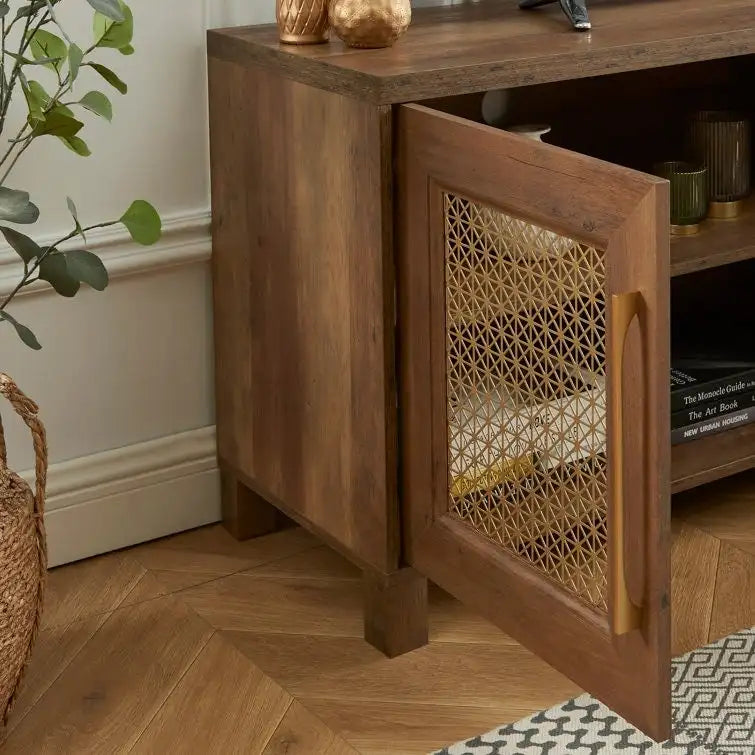 Meuble TV en bois 69,5 cm, console multimédia, centre de divertissement