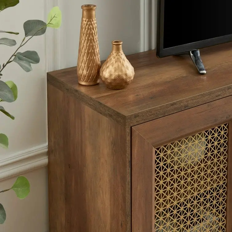 Meuble TV en bois 69,5 cm, console multimédia, centre de divertissement
