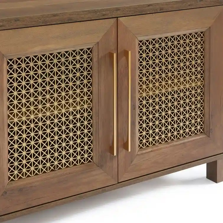 Meuble TV en bois 69,5 cm, console multimédia, centre de divertissement