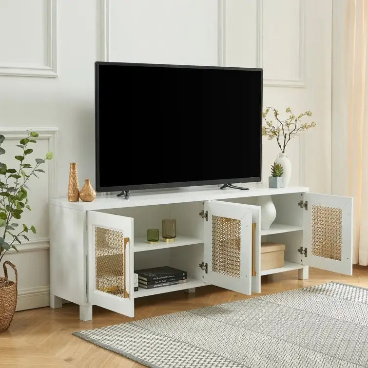 Meuble TV en bois 69,5 cm, console multimédia, centre de divertissement
