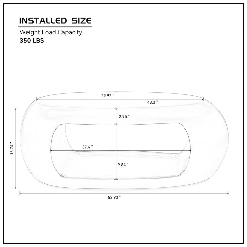 Table basse ovale moderne