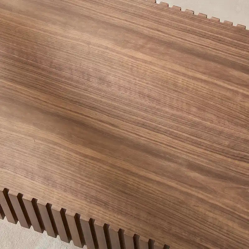 Table basse ovale contemporaine moderne en MDF naturel avec pied robuste, idéale pour le salon (non assemblée).