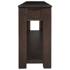 Console/table d'appoint avec tiroirs de rangement et étagère inférieure - 63 cm (L) x 14 cm (l) x 30 cm (H)