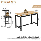 Ensemble de salle à manger 5 pièces, table de bar, tabourets en PU avec dossier