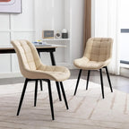 XINMICS Chaises de salle à manger modernes rembourrées en similicuir, ensemble de 2