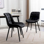 XINMICS Chaises de salle à manger modernes rembourrées en similicuir, ensemble de 2