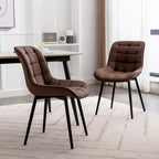 XINMICS Chaises de salle à manger modernes rembourrées en similicuir, ensemble de 2