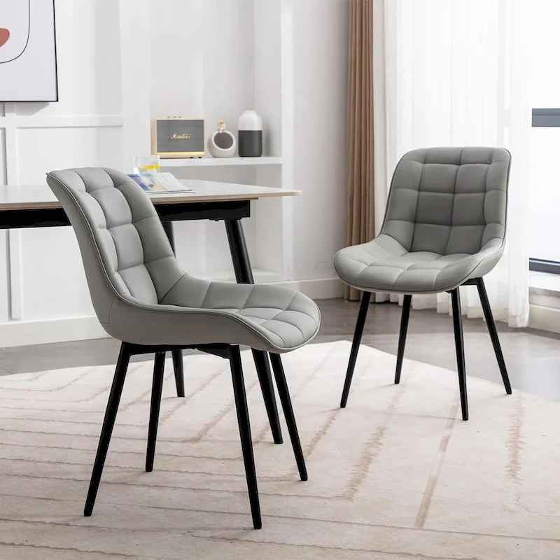 XINMICS Chaises de salle à manger modernes rembourrées en similicuir, ensemble de 2