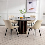 XINMICS Chaises de salle à manger modernes rembourrées en similicuir, ensemble de 2