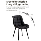 XINMICS Chaises de salle à manger modernes rembourrées en similicuir, ensemble de 2