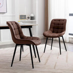 XINMICS Chaises de salle à manger modernes rembourrées en similicuir, ensemble de 2