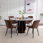 XINMICS Chaises de salle à manger modernes rembourrées en similicuir, ensemble de 2