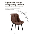 XINMICS Chaises de salle à manger modernes rembourrées en similicuir, ensemble de 2