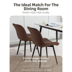 XINMICS Chaises de salle à manger modernes rembourrées en similicuir, ensemble de 2
