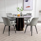 XINMICS Chaises de salle à manger modernes rembourrées en similicuir, ensemble de 2