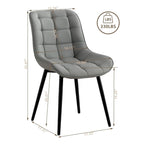 XINMICS Chaises de salle à manger modernes rembourrées en similicuir, ensemble de 2