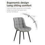 XINMICS Chaises de salle à manger modernes rembourrées en similicuir, ensemble de 2