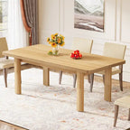 Table de salle à manger pour 4 à 6 personnes, table de cuisine de style campagnard de 160 cm avec pieds en bois massif