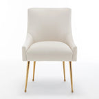 Ensemble de 6 chaises de salle à manger SEYNAR en velours, style moderne et glamour, sans accoudoirs.