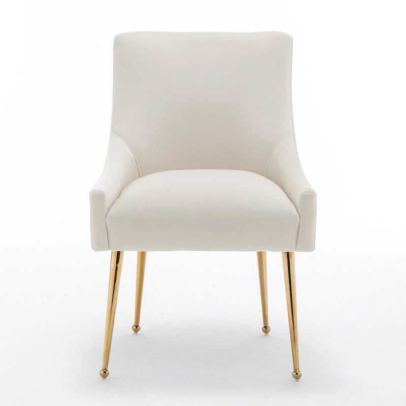 Ensemble de 6 chaises de salle à manger SEYNAR en velours, style moderne et glamour, sans accoudoirs.