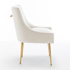 Ensemble de 6 chaises de salle à manger SEYNAR en velours, style moderne et glamour, sans accoudoirs.
