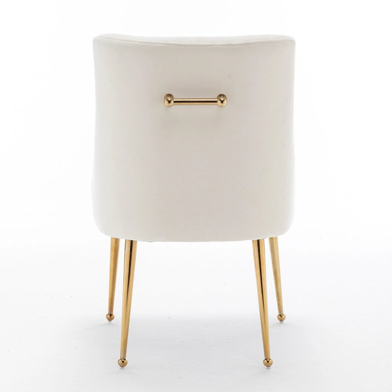 Ensemble de 6 chaises de salle à manger SEYNAR en velours, style moderne et glamour, sans accoudoirs.
