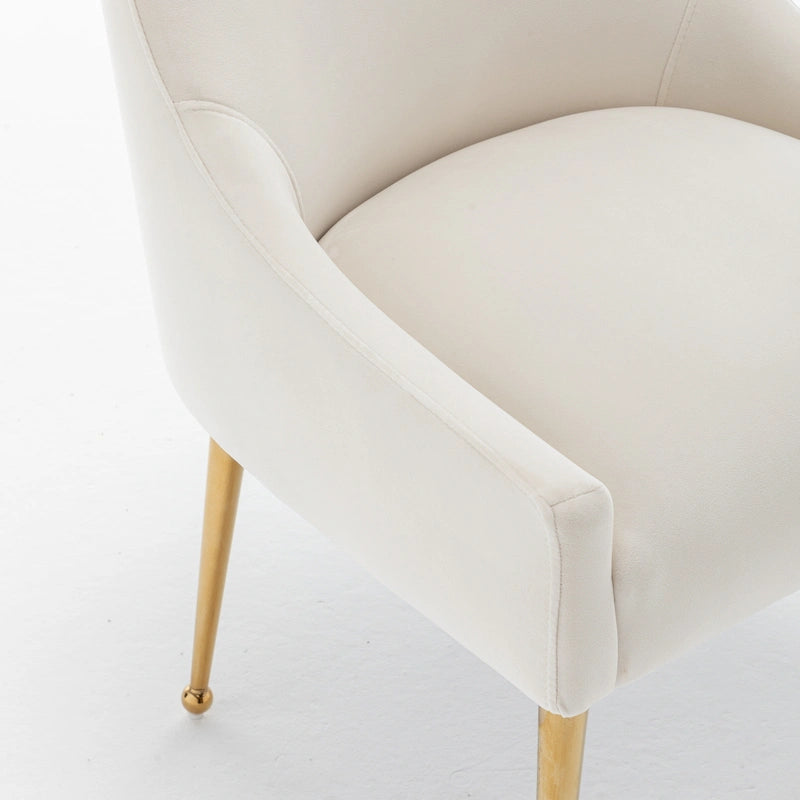 Ensemble de 6 chaises de salle à manger SEYNAR en velours, style moderne et glamour, sans accoudoirs.