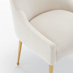Ensemble de 6 chaises de salle à manger SEYNAR en velours, style moderne et glamour, sans accoudoirs.