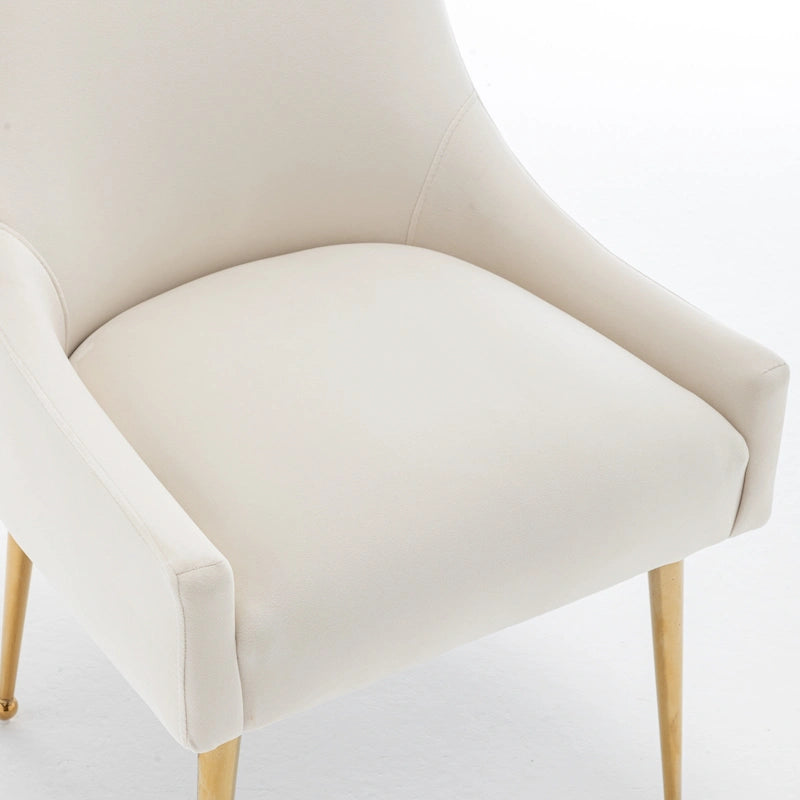 Ensemble de 6 chaises de salle à manger SEYNAR en velours, style moderne et glamour, sans accoudoirs.