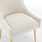 Ensemble de 6 chaises de salle à manger SEYNAR en velours, style moderne et glamour, sans accoudoirs.