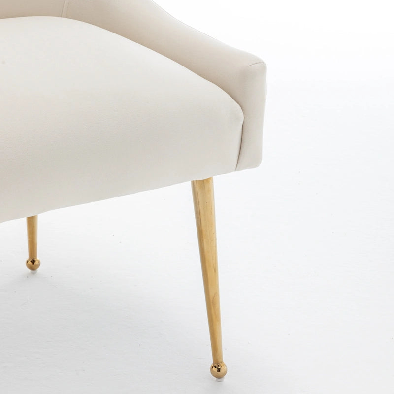 Ensemble de 6 chaises de salle à manger SEYNAR en velours, style moderne et glamour, sans accoudoirs.