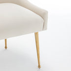 Ensemble de 6 chaises de salle à manger SEYNAR en velours, style moderne et glamour, sans accoudoirs.