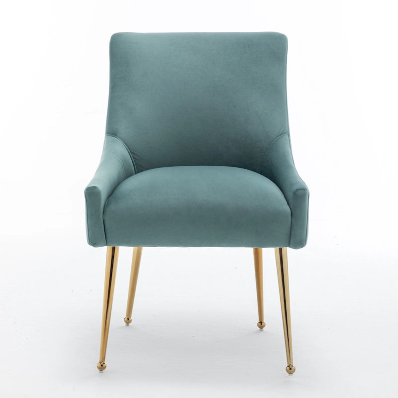 Ensemble de 6 chaises de salle à manger SEYNAR en velours, style moderne et glamour, sans accoudoirs.