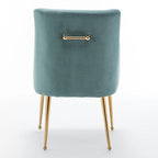 Ensemble de 6 chaises de salle à manger SEYNAR en velours, style moderne et glamour, sans accoudoirs.