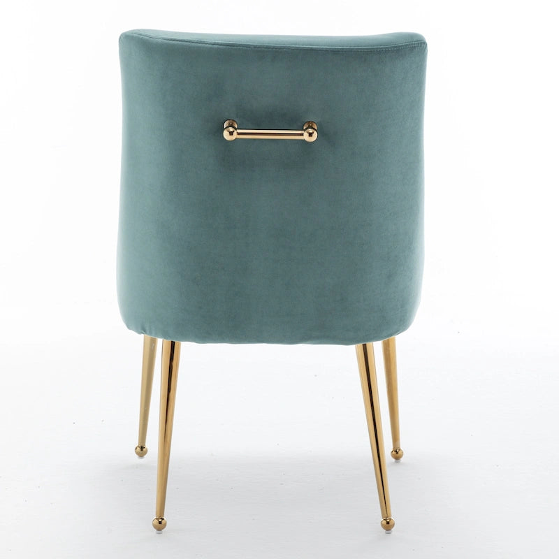 Ensemble de 6 chaises de salle à manger SEYNAR en velours, style moderne et glamour, sans accoudoirs.