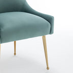 Ensemble de 6 chaises de salle à manger SEYNAR en velours, style moderne et glamour, sans accoudoirs.