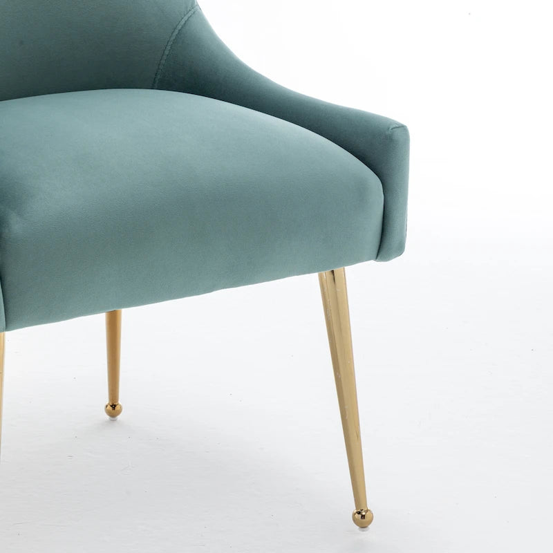 Ensemble de 6 chaises de salle à manger SEYNAR en velours, style moderne et glamour, sans accoudoirs.