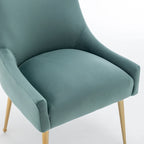 Ensemble de 6 chaises de salle à manger SEYNAR en velours, style moderne et glamour, sans accoudoirs.