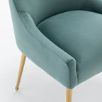 Ensemble de 6 chaises de salle à manger SEYNAR en velours, style moderne et glamour, sans accoudoirs.