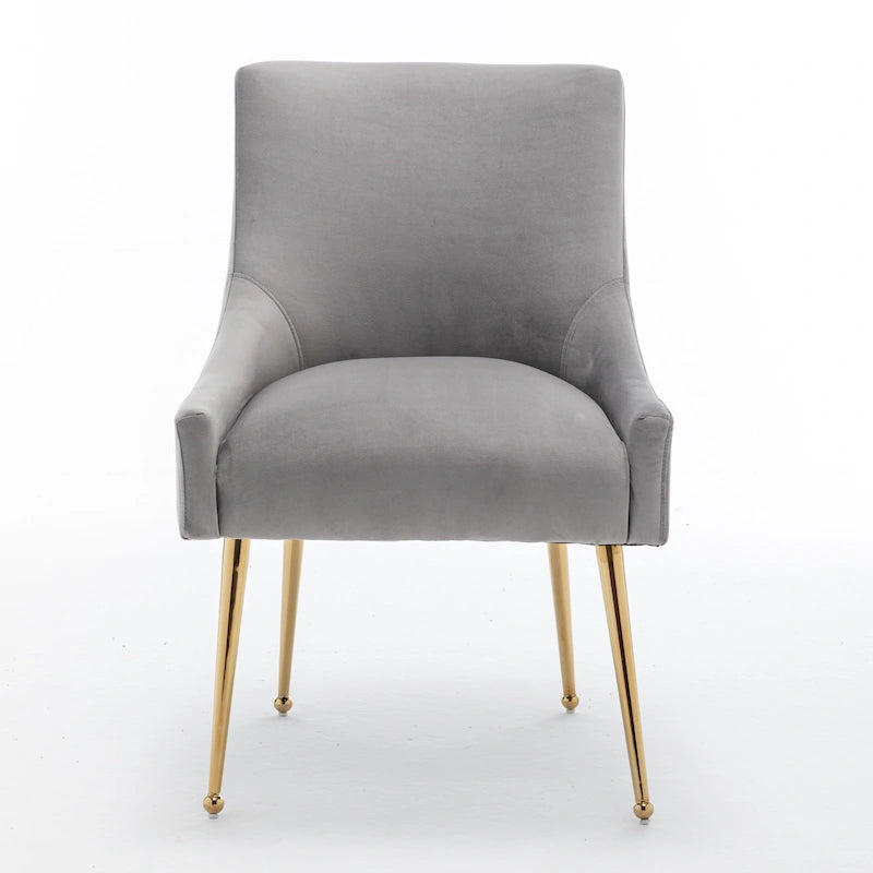 Ensemble de 6 chaises de salle à manger SEYNAR en velours, style moderne et glamour, sans accoudoirs.