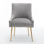 Ensemble de 6 chaises de salle à manger SEYNAR en velours, style moderne et glamour, sans accoudoirs.