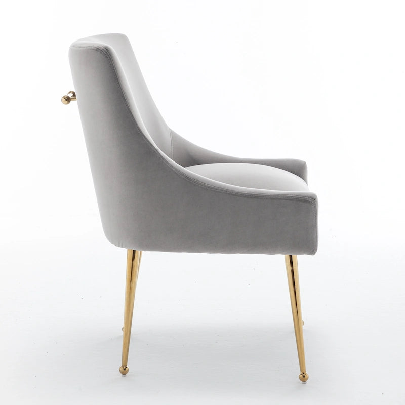 Ensemble de 6 chaises de salle à manger SEYNAR en velours, style moderne et glamour, sans accoudoirs.